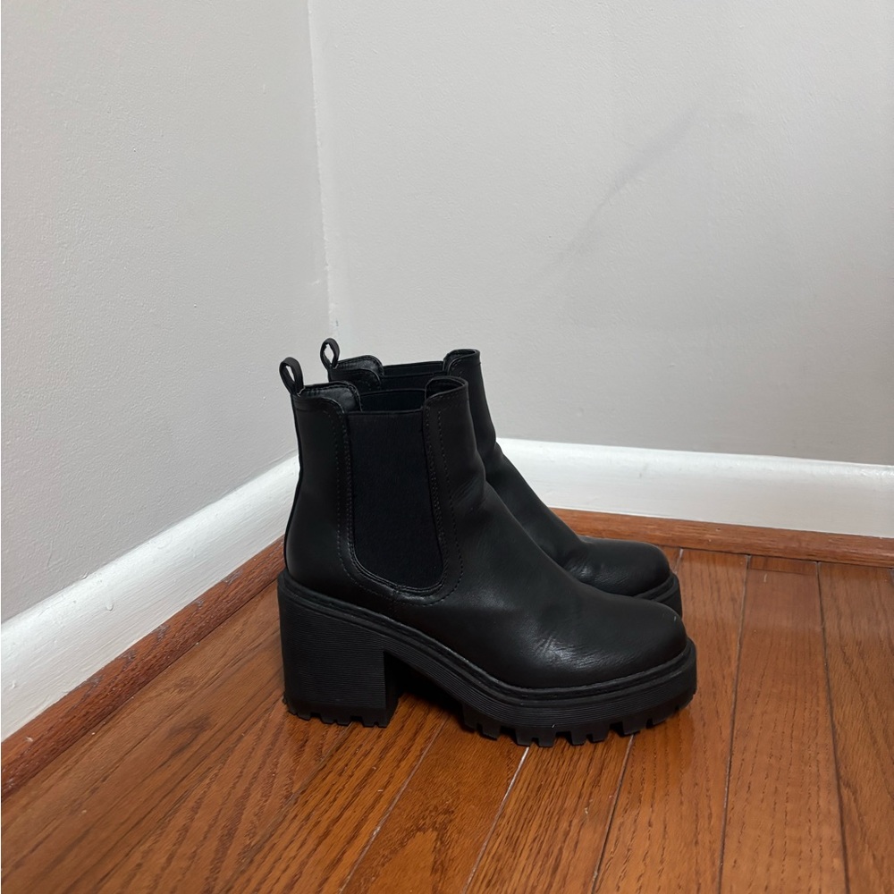 H&M Black Platform Ankle Booties